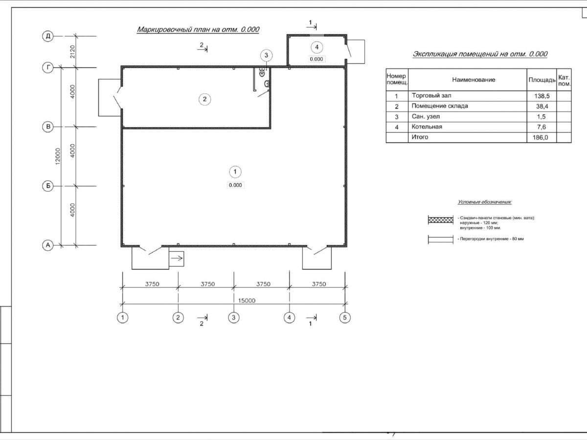 Планировка Магазин из сэндвич-панелей -  фото 2